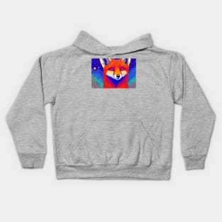 Cosmic Red Fox Kids Hoodie